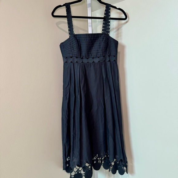 Catherine Malandrino Dresses & Skirts - Catherine Malandrino size 2 Black Pleated Sundress 100% cotton cutout details